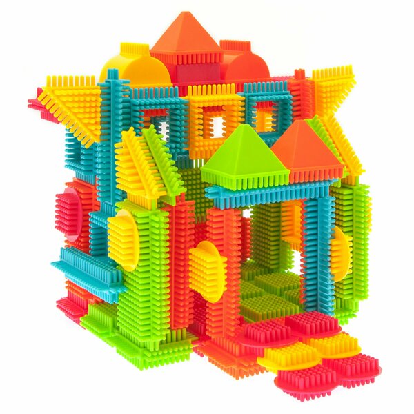 Picassotiles Bristle Lock Tiles Building Blocks, 120-Piece Set PTB120